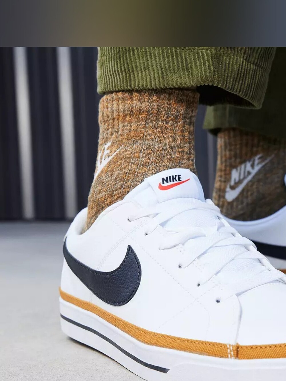 Nike Court Legacy NN White Black Desert Ochre Men's Size 10.5 New In Box
